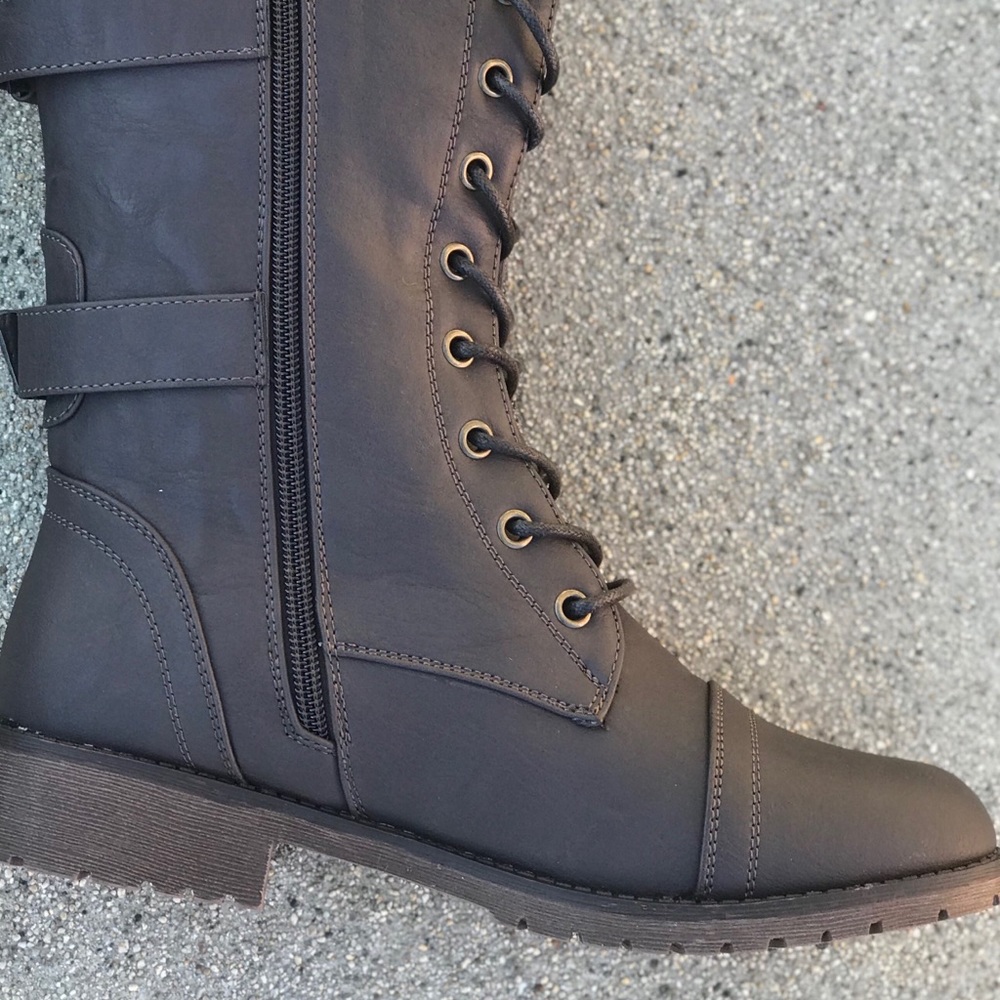 1 left! Nature Breeze Brown Military Combat Boot - Picture 6 of 7